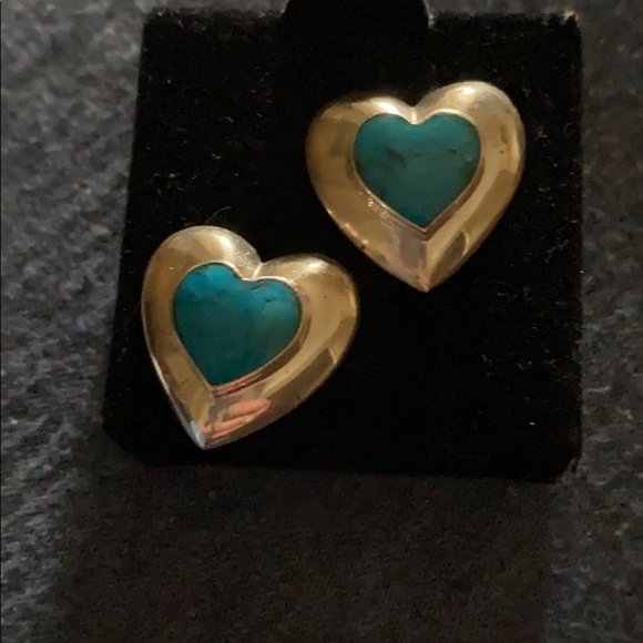 Genuine Turquoise Stone Sterling Silver - Picture 2 of 4